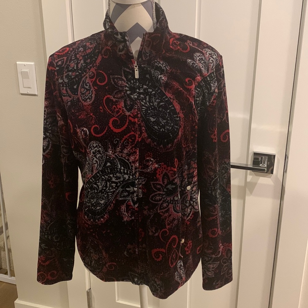 Charter Club Relaxed Velvet zip up